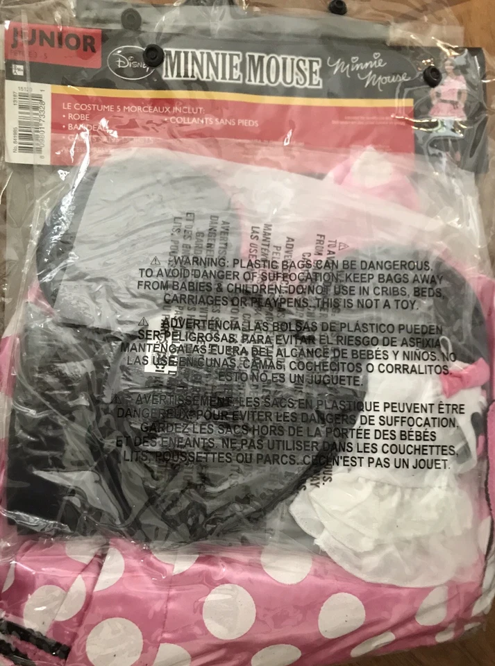 Женский младший размер маленький лицензированный сексуальный Disney Минни-Маус костюм в розовый новый с Ярлыками - Изображение 3 из 3