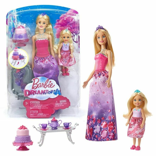 barbie dreamtopia dolls and tea party playset