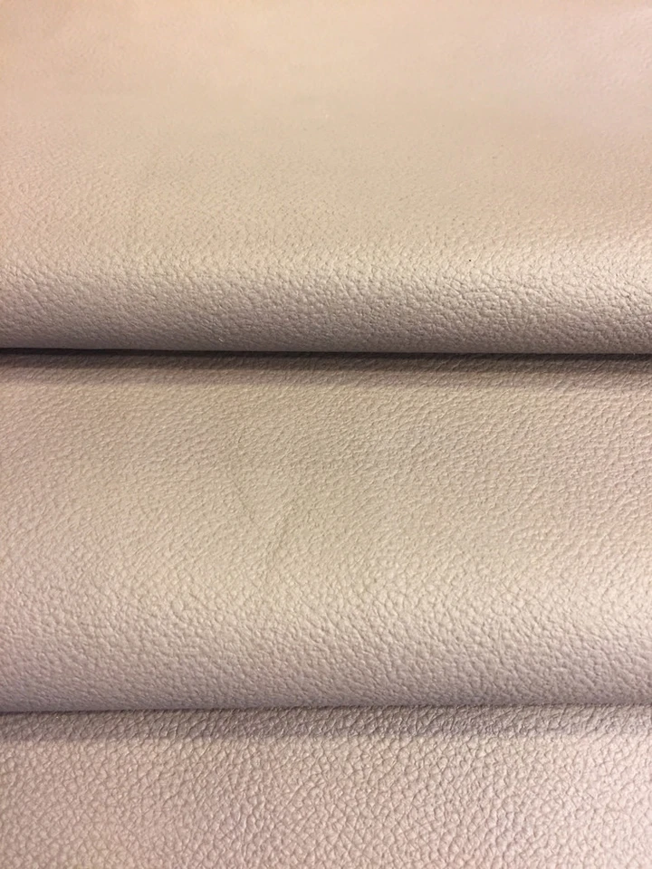 Beige Gray Leather Hides Pebble Finish Thin Crafting Material Upholstery Fabric - Image 4 of 4