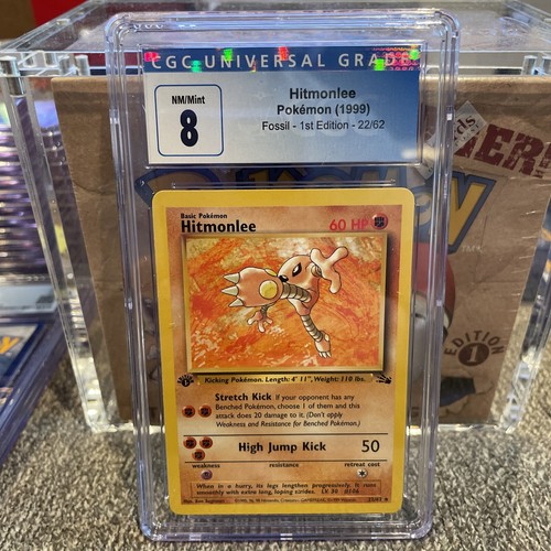 Hitmonlee (1st Edition) graded CGC 8 for sale on eBay