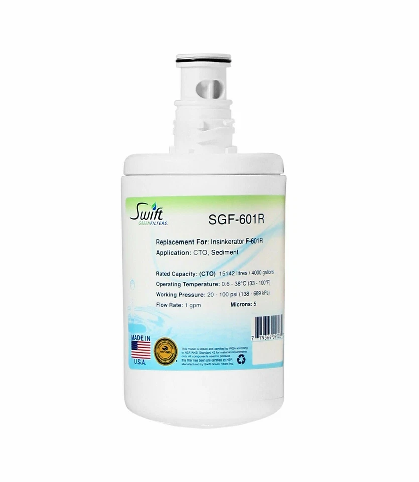 Swift Green Filters SGF-601R Fits for Insinkerator F-601R Water Filter (3 Pack) - Image 2 of 4