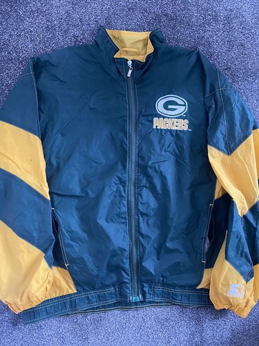 NFL Green Bay Packers Starter Vintage Light Waterproof Wind Coat Jacket Large - Picture 2 of 5
