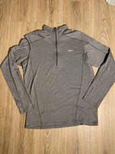 Patagonia Herren Gr. Medium grau Langarm 1/4 Zip Active Shirt leicht