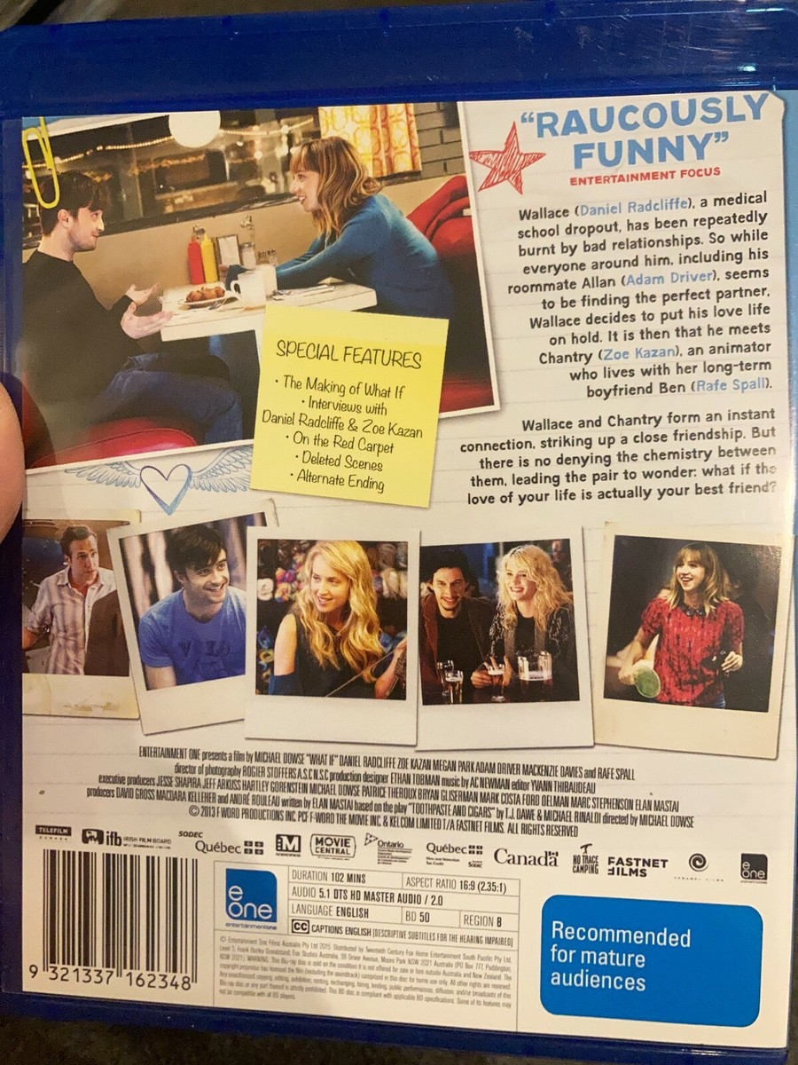 とまどい [Blu-ray] What If BLU RAY (2013 Daniel Radcliffe / Zoe Kazan romantic comedy