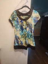 Cato Womens Short Slevve Top With Multiple Colors