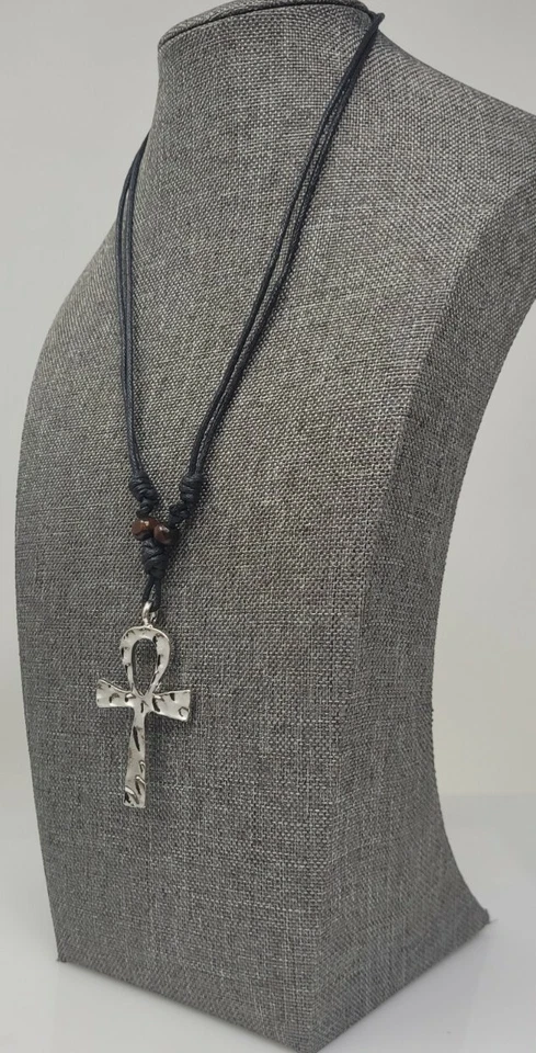 Ankh Necklace Egyptian Cross Necklace Ankh Pendant Necklace Silver Ankh Necklace - Image 3 of 4