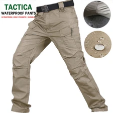 Men Outdoor Cargo Pants Multi-Pocket Loose Tactical Training Pants