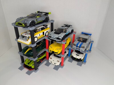 LEGO Speed Champions Display Stand With Car Lift Design Desk Shelf  UK