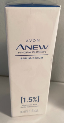 Avon Anew Hydra Fusion Face Serum 1.5% Hyaluronic Acid Anti Aging 1 oz Sealed