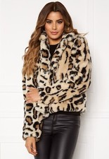 Rut & Circle Nova Faux Fur Jacket Leo Print