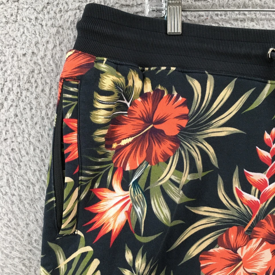 Prps Bañador Pantalones Cortos Para Hombre 2XL (Real 38X10) Negro Tropical Floral Cordón Foto 4 de 4