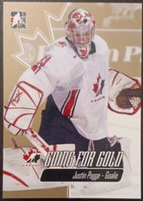 2007 - 2008 ITG Justin Pogge Going For Gold Team Canada #29 Hockey Card