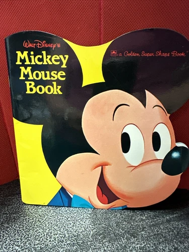 Walt Disney’s Mickey Mouse Book Golden Super Shape Book 1965 Soft Cover CLEAN