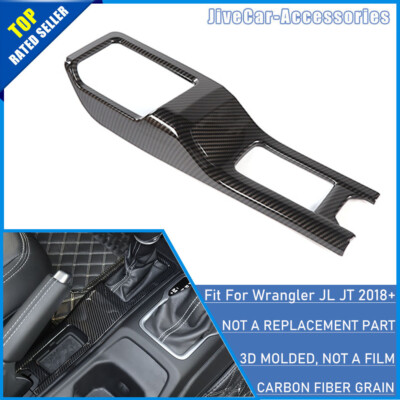 Carbon Fiber 4WD Four-Wheel Drive Shift Trim Cover For 2018+ Jeep Wrangler JL JT