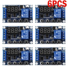 6pcs DC 6-30V 1-Way Relay Module Power-off Trigger Delay Cycle Timer Switch New