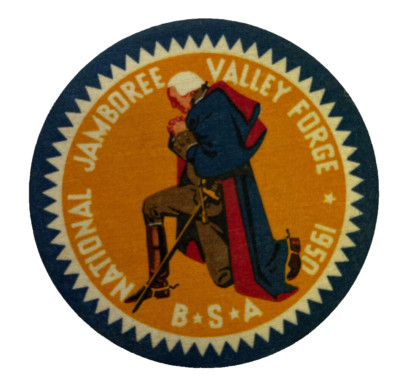 1950 National Jamboree Mint Cond Official Canvas Patch Valley Forge BSA [WM-102]