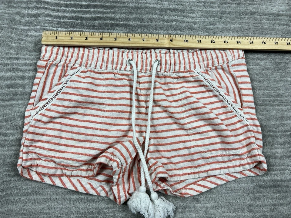 Jolt короткие женские маленький красный белый в полоску натяжной льняной смеси шнурок - Изображение 4 из 4