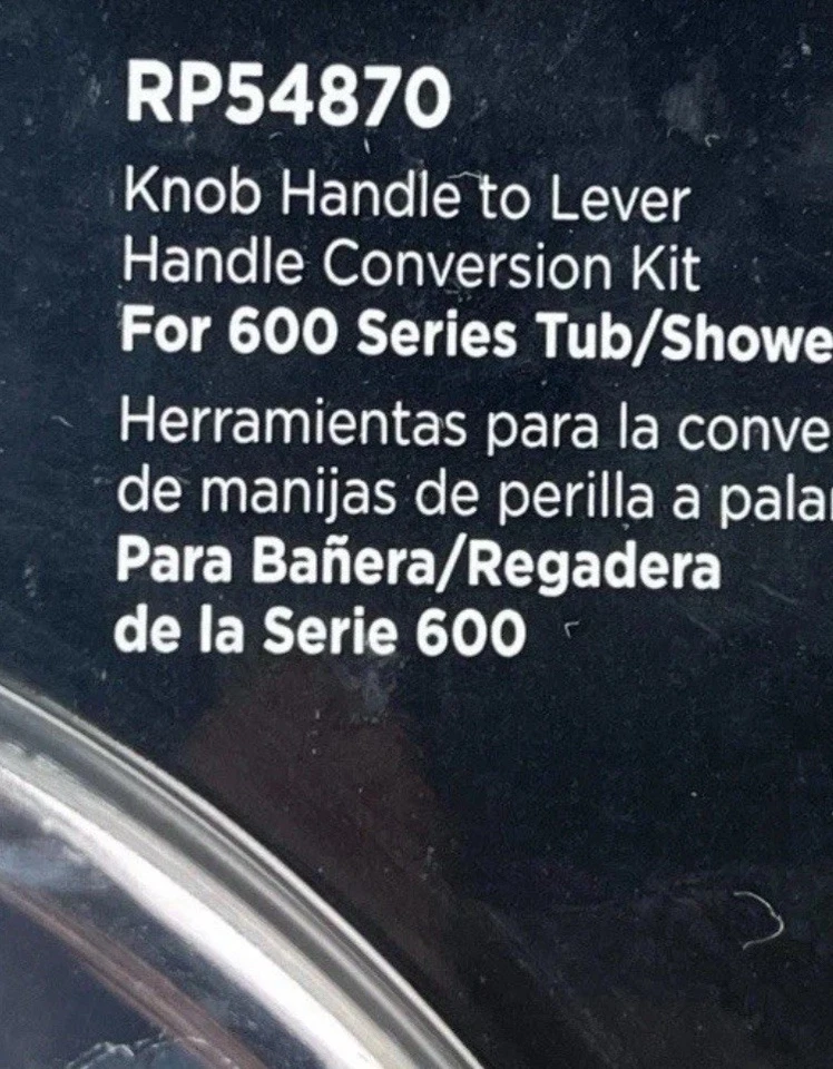 Delta Rp54870 Kit de conversión de manija de perilla a manija de palanca serie 600 bañera ducha Foto 2 de 3