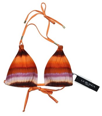 La Blanca Upon Horizon Tie Dye Halter Bikini Top Women's Swimwear NWT Sunset