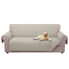 U-NICE HOME Large 4 Seater Sofa Cover Waterproof Couch Protector Beige 91"