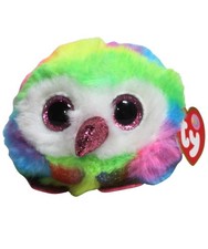Ty Puffies (Beanie Balls) - Owen the Owl, MWMT Stuffed Animal Toy