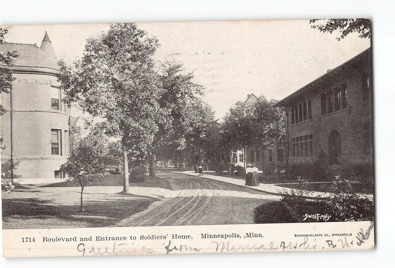 Minneapolis Minnesota MN Postcard 1906 Boulevard And Entrance To Soldiers' Home