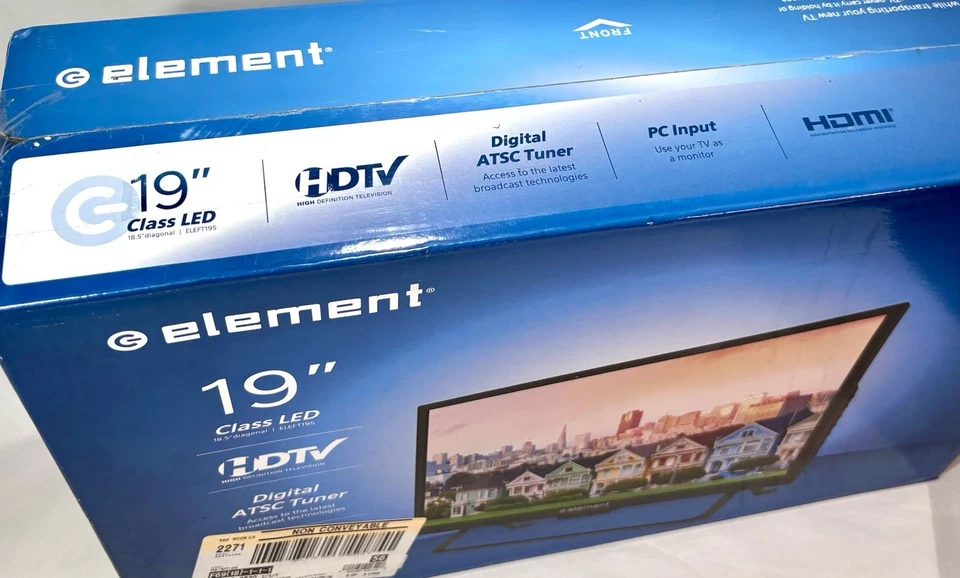 NEW - Element 19" 720p LED TV Wall Mountable 1 x HDMI 1 x USB Input & VGA Input - Image 3 of 3