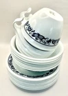 Vintage Corelle Old Town Blue/Blue Onion hook- handle cups bowls & saucer plates