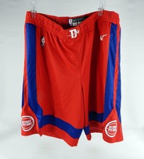 2019-20 Detroit Pistons Andre Drummond #0 Game Used Red Shorts City Ed 46+2 91