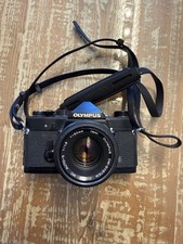 OLYMPUS Black OM-1 SLR Film Camera W/ ZUIKO MC AUTO-S 1:1,8 f 50mm JAPAN Tested