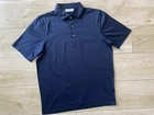 Mens Navy GRAN SASSO Italian LUX POLO SHIRT (M)