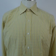 Turnbull  Asser Men's 16" 100 Check Dress Shirt Made in England French Cuffs