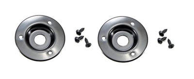 (2 PACK) PENN ELCOM 1561BK Black Steel Recessed Cup for 1) 1/4'' Jack w/screws