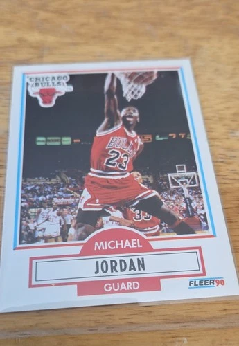 1990-91 Fleer - Michael Jordan #26 Black Line Above Biographical Information