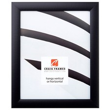Craig Frames 1WB3BK 12 by 18-Inch Picture Frame, Smooth Wrap Finish, 1-Inch Wide