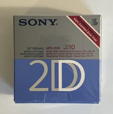NEW/SEALED SONY MFD-2DD Micro Floppy Disks 10 Disks
