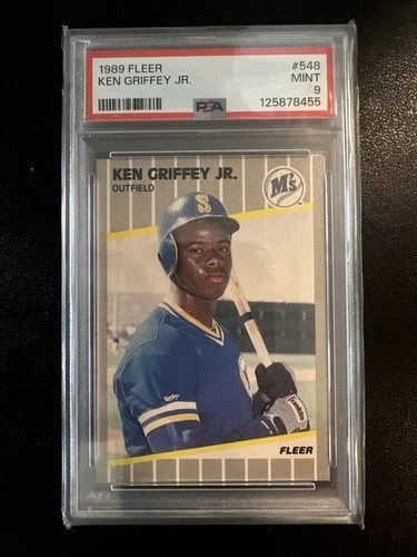 1989 FLEER KEN GRIFFEY JR. ROOKIE CARD RC #548 PSA 9 MINT SEATTLE MARINERS