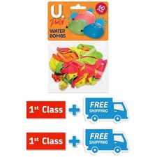 U.Party 60Pk Water Balloons Bombs Outdoor Summer Kids Party Colourful Balloon
