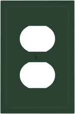 Decorative Outlet Covers Dark Green Full Wrap around 1 Gang Duplex Light Switch