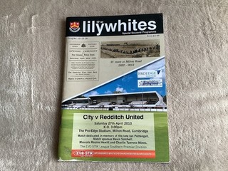 Cambridge City V Redditch Utd. 27th Apr 13. Final Match At Milton Road Ground