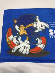 Vintage Sonic Adventure 1998 Dreamcast Video Games Sega Promo Rare Shirt L