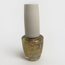 O.P.I. Nature Strong Nail Polish In Mind Full Of Glitter 5105 Lacquer Gold