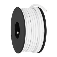16 AWG Flexible Silicone Wire 9m/30ft, Tinned Copper Electrical Wire, White