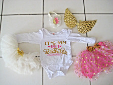 Elly Emmy Angel Tutu Set Outfit 5-pc Set / Baby's First Birthday Newborn 0-12M