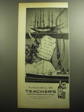 1958 Teacher's Scotch Ad - Ships have changed since 1830