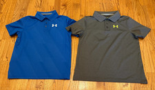 A Lot Of 2 Boy's Under Armour Loose Heat Gear Short Sleeve Shirts, Size YLG