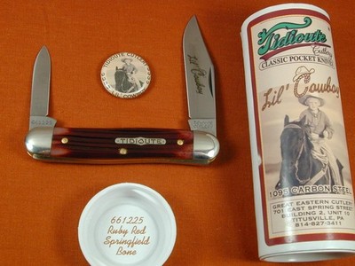 GREAT EASTERN GEC RUBY RED SPRINGFIELD BNE LIL COWBOY STOCKMAN KNIFE NIT 661225