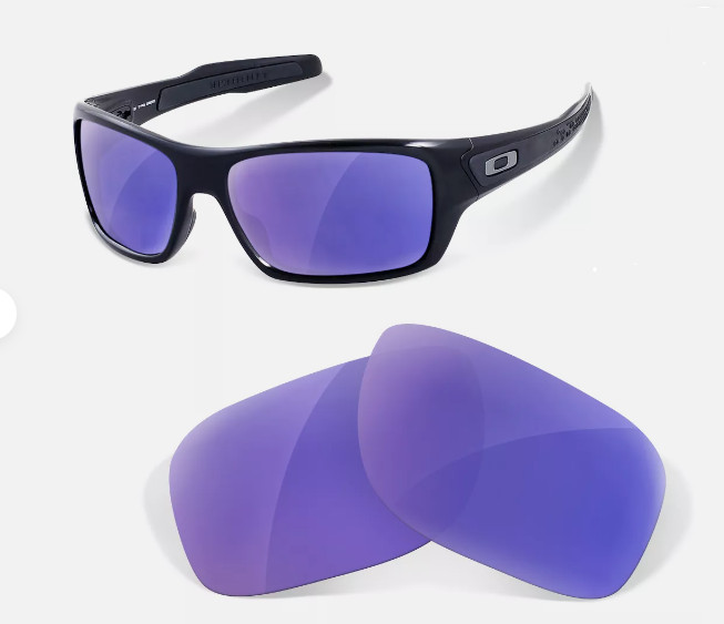 newpolar lentes de repuesto polarizadas para oakley #turbine xs# color púrpura