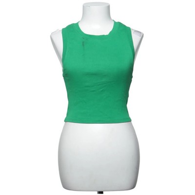 Zara, Tank­top, Größe: M, Grün, Baumwolle/Elasthan, Einfarbig, Rippenstrick #BFd