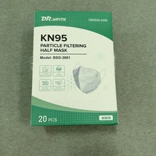 BRAND NEW UNOPENED 20 Pcs Dr.Wayne KN95 Protective Face Mask Respirator White .